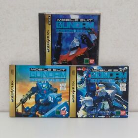Gundam Gaiden 1.2.3 Set Sega Saturn SS Retro Game NTSC-J Used from Japan