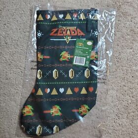 The Legend of Zelda The Retro Embroidered Holiday Stocking Christmas NES 8 bit