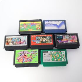 Nintendo Famicom Game lot 7 Konami Wai Wai World , Dragon Quest other