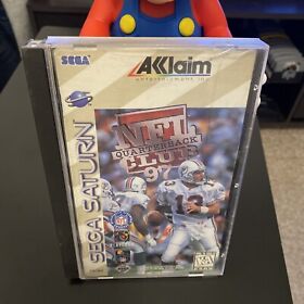NFL Quarterback Club 97- Sega Saturn TESTED CIB Disc Near Mint Case Broken
