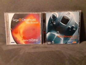 1999 Sega Dreamcast Web Browser & Web Browser 2.0 Bundle Lot 