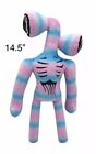 Colorful Blue Pink Double Siren Head Plush Toys M 14.5” Scary