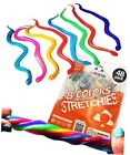 UpBrands 48 Stretchy Snakes Toys 6 Inches Bulk Set, 8 Glitter Colors, 48 Pack