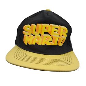 Nintendo Super Mario Bros Hat Cap Yellow Black SnapBack NES Luigi 2019 Youth 