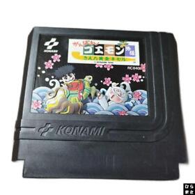NES Ganbare Goemon Gaiden Kieta Ougon Kiseru Box Famicom  Only Cartridge