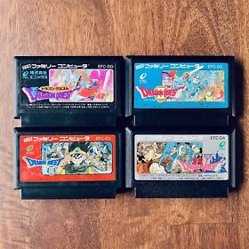Dragon Quest I II III IV 1 2 3 4 Famicom FC NES Nintendo Japan