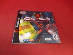 Speed Devils Online Racing Sega Dreamcast Instruction Manual Booklet ONLY