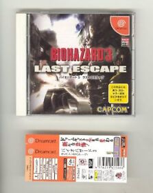 BIOHAZARD 3 Last Escape Resident Evil Dreamcast Sega Video Game Japan Japanese 