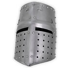 Medieval Great Bucket Helm Knights 20G Steel Templar Crusader Helmet