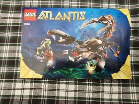 Lego 8076 Deep Sea Striker Instruction Manual Only Atlantis Aquatic Water 2010