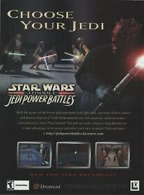 Star Wars Episode I: Jedi Power Battles Print Ad/Poster Art Sega Dreamcast (C)