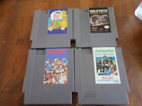 Lot of 4 Four UNTESTED Nintendo NES Games Dr Mario Big Bird Wheel Anticipation