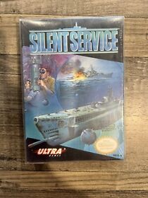 Silent Service (NES, 1989) Brand New Factory Sealed H seam