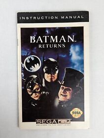 Batman Returns Sega CD MANUAL ONLY w/ Reg Card