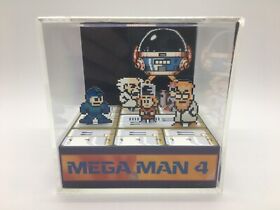 Mega Man 4 IV NES Nintendo Dr. Wiley Cossack Proton Man Shadow Box Diorama Cube