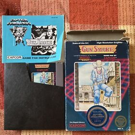 Gun Smoke Nintendo NES Complete In Box CLEAN Manual And Inserts Promo Sticker