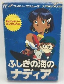 Nadia The Secret Of Blue Water Famicom THF-FD Family Computer w/Box Japan Rare