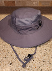 Jane Shine Outfly Hat Gray Wide Brim Rain Sun Shade Strap Vented Adjustable NWT