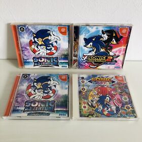 Sonic Adventure International Shuffle SEGA Dreamcast DC set of 4 Japan import