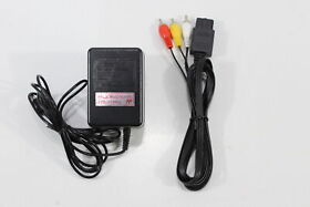 Nintendo OEM Super Famicom SFC FC Power AC Adapter HVC-002 & 3rd AV Cable Japan