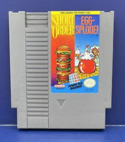 Short Order Eggsplode! Nintendo NES System Cartridge Game