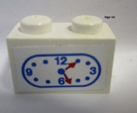 LEGO 3004pb037 Belville Brick 1x2 Sticker Clock Watch 5876 5875 Hospital MOC A47