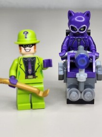LEGO® DC Superheroes Minifigure The Riddler 76137 & Catwoman 70902 Lot x 2