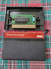Great Baseball  - Sega Master System - Authentic - Tested and Works!