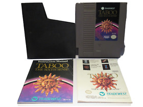 Taboo The Sixth Sense Nintendo NES Authentic Cartridge Manual Sleeve Poster Work