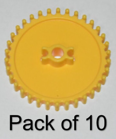 (10) K'nex Gears Yellow 55mm 2 1/4" Gear KNEX Replacement Parts/Pieces Lot