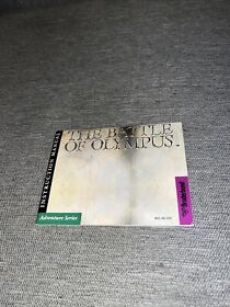 Folleto de instrucciones The Battle of Olympus manual solo para Nintendo NES vintage