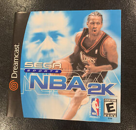 NBA 2K SEGA Dreamcast *Instruction Manual Only*