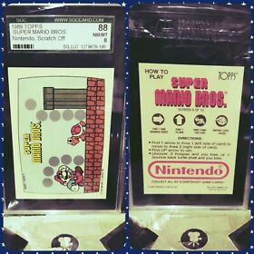 ⭐ 1989 Topps Nintendo Scratch-off Super Mario Bros Nintendo NES PSA SGC 8