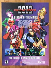Psychic Force 2012 Sega Dreamcast 1999 Vintage Print Ad/Poster Art Official Rare