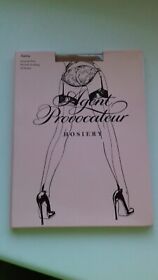 AGENT PROVOCATEUR SEXY ASTRA CHAMPAGNE & RED SEAM & HEEL STOCKINGS SMALL BNIP