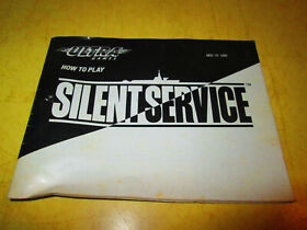 INSTRUCTION MANUAL FOR NINTENDO NES GAME SILENT SERVICE