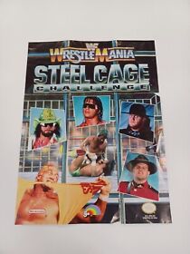 WWF WRESTLEMANIA: STEEL CAGE CHALLENGE Nintendo NES Folded 15×11 INCH POSTER