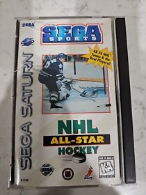 NHL All-Star Hockey (Sega Saturn, 1995) CIB COMPLETE Authentic Game w/ Reg Card