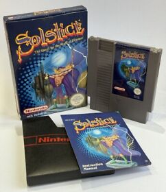 Solstice Nintendo NES Boxed & Manual (The Quest for The Staff of Demnos) UK PAL