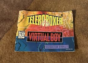 Teleroboxer Nintendo Virtual Boy Manual Only Original Authentic