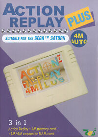 ## Sega Saturn - Action Replay With 4MB Memory And RAM Expansion - New ##