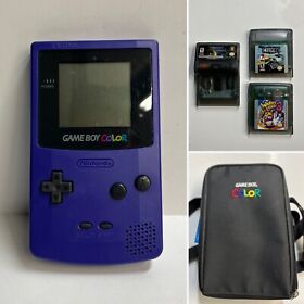 Game Boy Color with GBC Games (Perfect Dark, Wario Land 3, Force 21 )