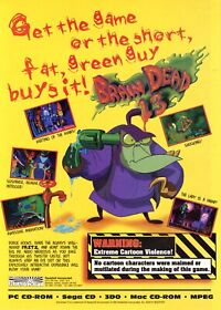 Brain Dead 13 Sega CD 3DO PC Sega Saturn 1995 Game Promo Ad Art Print Poster (C)