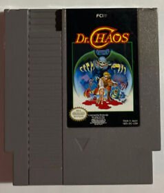 DR. CHAOS NES Game Cartridge w/ Sleeve ~ Nintendo ~ Tested VG+