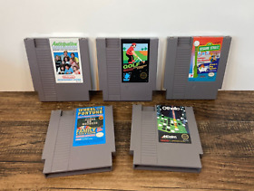 Lot of 5 Nintendo NES Games Othello Monopoly Anticipation Golf Sesame Street