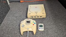 Sega Dreamcast HKT-3020 NO Wires/Cords w/ Controller & Memory Card Tested 