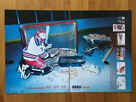 1997 NHL All-Star Hockey 98 Sega Saturn Vintage Print Ad/Poster Goalie Promo Art