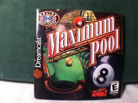 Dreamcast Game Manual  "Maximum Pool"