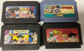 Nintendo Famicom Lot of 4 - Dragon Ball: Shenron no Nazo - Z1 - Z2 - Z3 - Mcx19