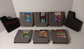 Lot Of 6 NES Games. Fester's Quest. Mickey Mousecapade, TMNT2, Galaga, Mario DH